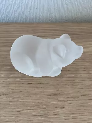 Buy Frosted Glass Pig Ornament, Lying Down. • 5£