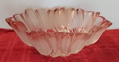 Buy Pretty In Pink Clear Tulip Scalloped Edge Glass Bowl/Bouquet Of Tulips • 18.64£