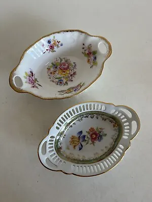 Buy Dresden China & Royal Albert Trinket Dish Floral Porcelain • 12£