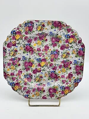 Buy Lord Nelson Ware MARINA Chintz Square Luncheon Plate 8.5” • 23.33£