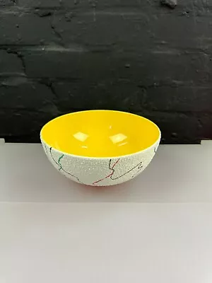 Buy Vintage Crown Devon Yellow Textured Fruit Bowl With Lines Unseen 8  X 3.75  • 39.99£