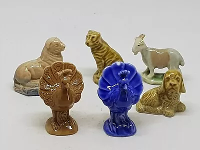 Buy Wade Whimsies Rare Goat/ Seal /tiger Two Peacocks One Blue One Brown/ Puppy A/F • 3£