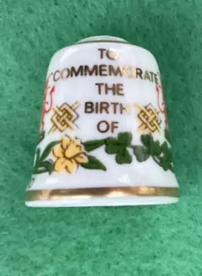 Buy Sutherland England Collectable Thimble Commemorating The Birth Of Prince Harry • 4£