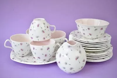 Buy Vintage 'Thistledown' Foley Bone China Tea Set By Hazel Thumpston Cups Plates • 39.99£