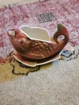 Buy Shorter & Son Pottery Open Mouth Fish Sauce Jug Gravy Boat Deco Great Britain  • 10£