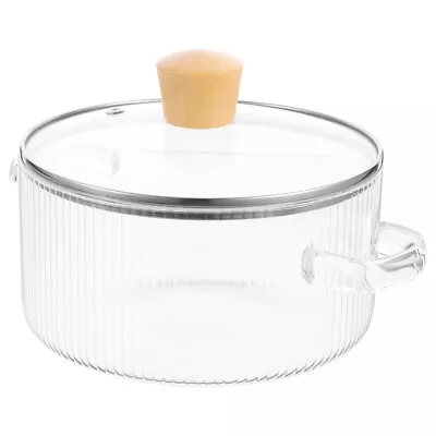 Buy  Glass Saucepan With Cover Stewpan Soup Pot Cooking Pot Stew Pot Noodle Pot • 20.78£