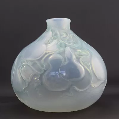 Buy Rene Lalique Opalescent & Blue Stained Courges Vase C1914 • 3,995£