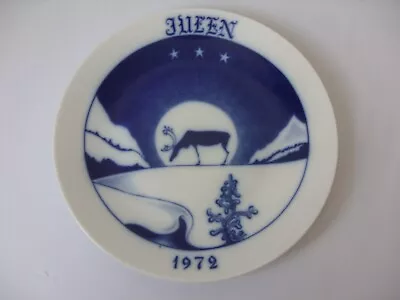 Buy Hackefors Jultallrik Christmas Plate 1972 Scandinavian Blue And White • 5£