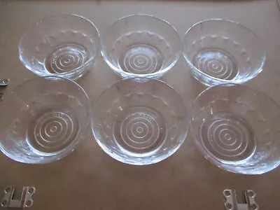 Buy 6 X Antique / Clear Italian Glass Dessert Dishes ~ Circa 1930's ~ Ex • 14.99£