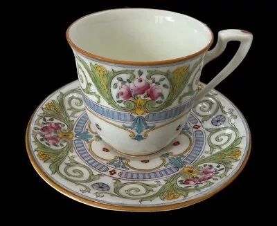 Buy England Fine Bon China Handpainted Numbered WORCESTER Coffee Cup And Saucer • 59.99£