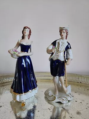 Buy Vintage ROYAL DUX  Porcelain Very Rare Beautiful Matching Set Of Figurines • 90£