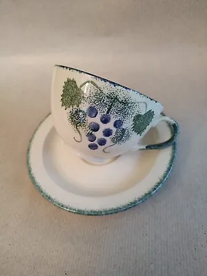 Buy Poole Vineyard GrapeVine Jumbo Breakfast Cup And Saucer • 8£