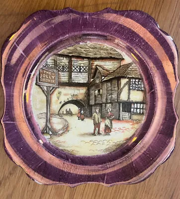 Buy English Ware Lancaster Sandland  Drip-Glaze Pink The Jolly Drover Plate • 8.39£