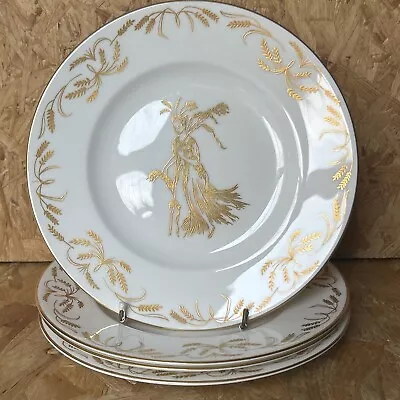 Buy 4 Vintage 1962 Royal Worcester China Corn Dolly Dessert Plate Jane Nicholson 20c • 14.99£