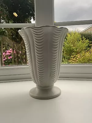 Buy DEVON POTTERY Dartmouth England, Large Ceramic Vase, Off White. Pattern 278A • 12.99£