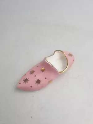 Buy Coalport Compton & Woodhouse Bone China Mini Eastern Slipper Shoe Pink Gold Star • 14.99£