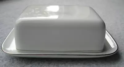 Buy Thomas China Thin Platinum Band Butter Dish And Lid, Collection Only • 30£