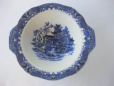 Buy Vintage Willow Pattern Serving DISH - Blue & White - Burleigh Ware • 15£