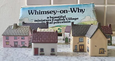 Buy Vintage Wade Whimsey-on-Why - Porcelain House Village Set #3 - No: 17-24. BOXED • 40£