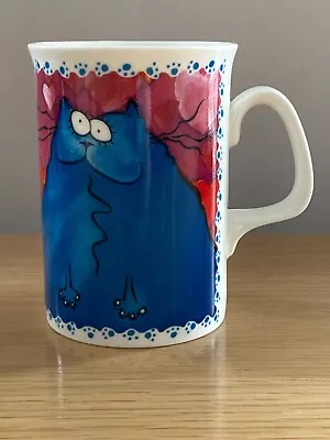 Buy Duchess England Fat Blue Cat & Heart Mug - Fine Bone China - Excellent Condition • 9.90£