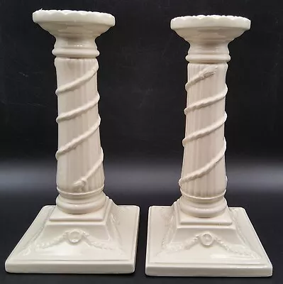 Buy RARE Royal Creamware Occasions Candlestick Candle Holders • 116.49£