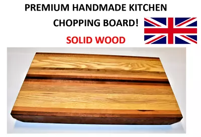 Buy Handmade Oak Sapele & Beech Solid Chopping Block Board Butchers Cutting • 95.99£