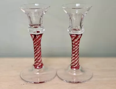 Buy Langham Glass Candlesticks X2 • 40£