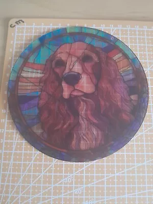 Buy Dog -  Suncatcher Stained Glass Effect Home Decor, Memorial. • 5.50£