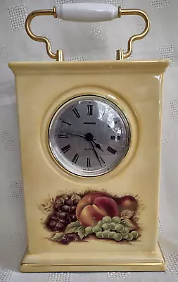 Buy Aynsley Orchard Gold Classic Carriage Clock 8  High • 54£