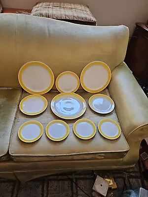 Buy 10 Vtg Plates Rosenthal Studio Linie EXOTIC YELLOW 70s Dinner Salad Dessert • 37.27£