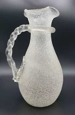 Buy RARE Boston & Sandwich Glass Victorian Overshot Crackle Glass Pitcher Decanter  • 194.49£