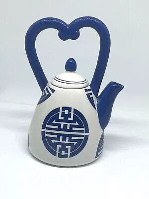 Buy Antique Small Chinese Porcelain Blue White Decorative Teapot Made In China • 11.18£