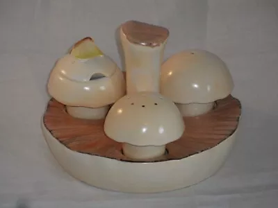 Buy Carlton Ware Complete Mushroom Cruet Set 1960's In Good Condition • 14.99£
