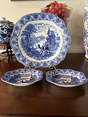 Buy Cauldon Blue Transferware Chariot Serving Bowl & Side Dishes Look • 69.89£