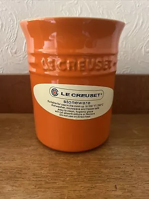 Buy Le Creuset New Stoneware Ceramic Orange Utensil Pot RRP £32 • 19.99£