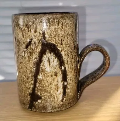 Buy Vintage WOBURN POTTERY Rustic MUG CUP 10cm Mottled Glaze BROWN CREAM • 11.50£