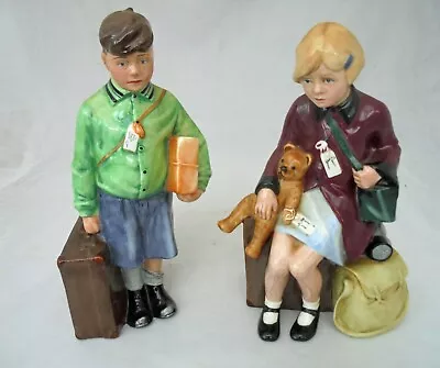 Buy Royal Doulton Figures Boy And Girl Evacuee HN3202 HN3203 • 225£
