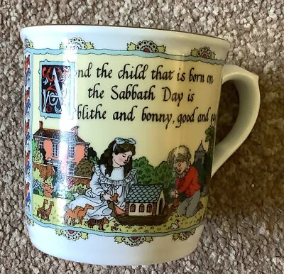 Buy Royal Worcester Birthday Mug Days Of Week Sabbath Child Is Blithe Sue Scullard • 4.50£