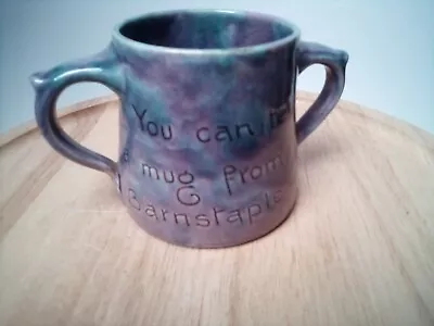 Buy Baron Barnstaple  Studio Pottery 2 Handled Mug 9 Cm Humorous Motto • 28£