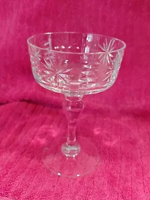 Buy Vintage Webb Crystal Cocktail / Sundae Glass 15cm X 9cm.Stamped On Base. • 9.99£