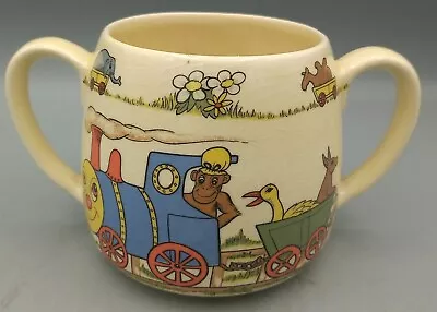 Buy Rare Vintage Sylvac Nursery Ware Zooline Animals On Train Two Handled Cup VGC • 3.99£