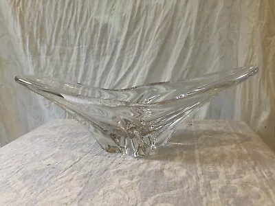 Buy Vintage Heavy Glass Splash Vase Signed Daum France • 35£