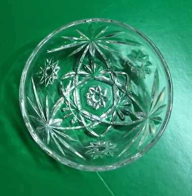 Buy Vintage Clear Crystal Serving Bowl 5 1/4” Diameter • 13.97£