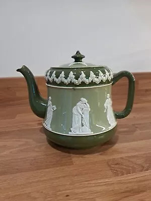 Buy Wiltshaw And Robinson (Early Carlton Ware) Jasper Ware Teapot Circa 1874 • 17.50£