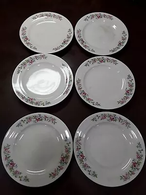 Buy 6 Crown Ivory Plates Floral 7  China Dinnerware Replacement Collectible Vintage  • 21.43£