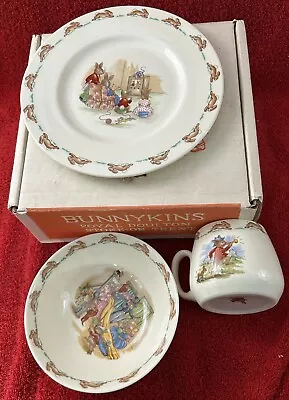 Buy Royal Doulton Bunnykins Child 3 Piece Set English Fine Bone China Stoke On Trent • 26.09£