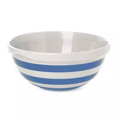 Buy Cornishware Blue White British Striped Victorian Mixing Bowl - 25cm • 50£