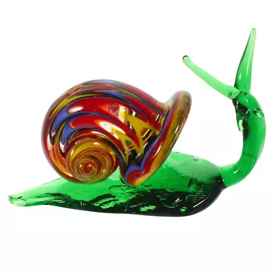 Buy  Glass Snail Figurine Small Snail Glass Figurine Animal Gift Statue Home Office • 8.99£