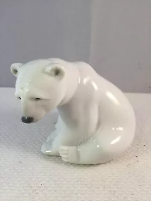 Buy Lladro 'Seated' Polar Bear #1209 Handmade In Spain • 13.99£