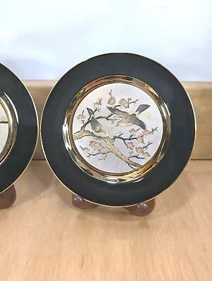 Buy 2 X 1983 Imperial Chokin Ltd Ed. 23cm Decorative Plates - Birds - Yoshinobu Hara • 24.99£